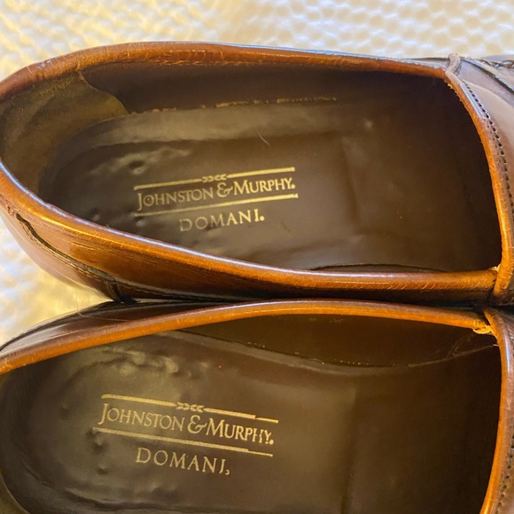 Johnston & Murphy Domani Men's Leather Loafers Shoes Size 9M Brown MADE IN ITALY - Picture 3 of 7
